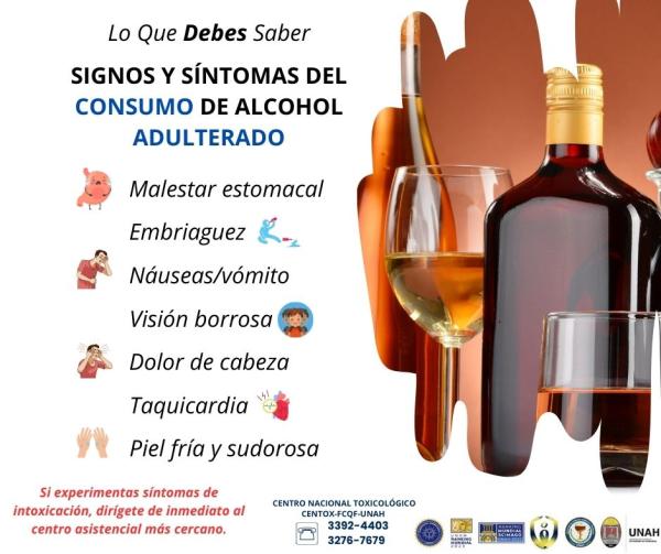 Lo Que Debes Saber sIGNOS Y SINTOMAS DEL ALCOHOL ADULTERADO